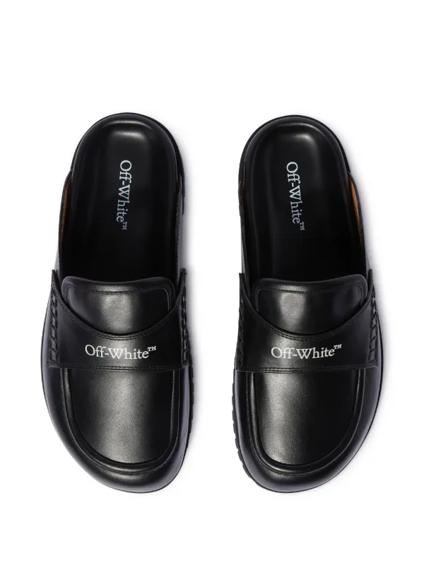 期間限定出品‼️OFF-WHITE COMFORT LEATHER SLIPPER Off-White Chicago Slippers | Black | FARFETCH