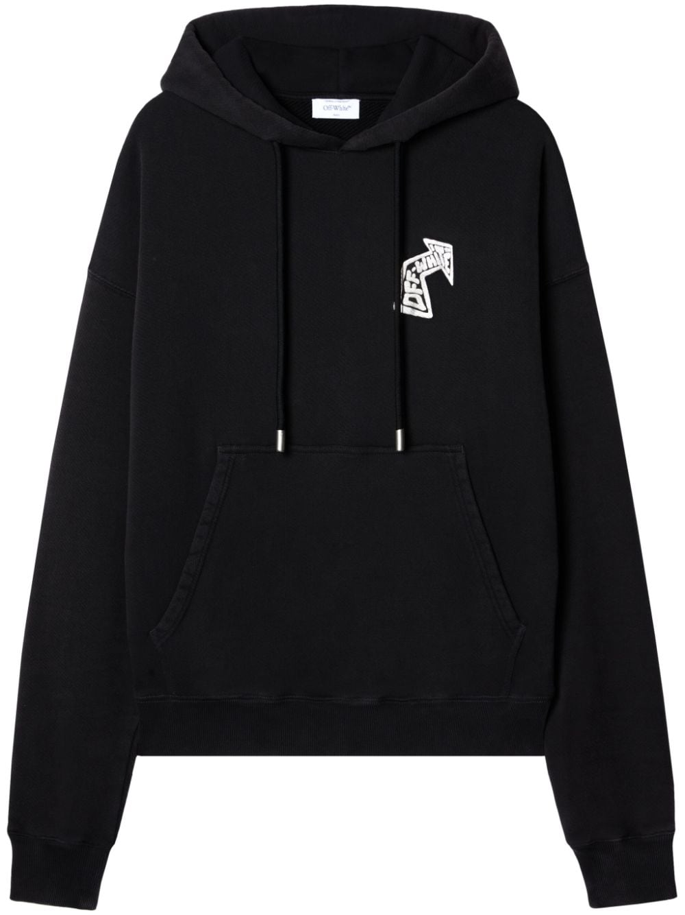 Shop Off-white Arrows-print Hoodie In 黑色