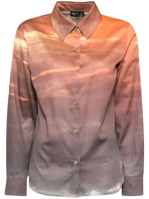 agnès b.  graphic print long-sleeves shirt