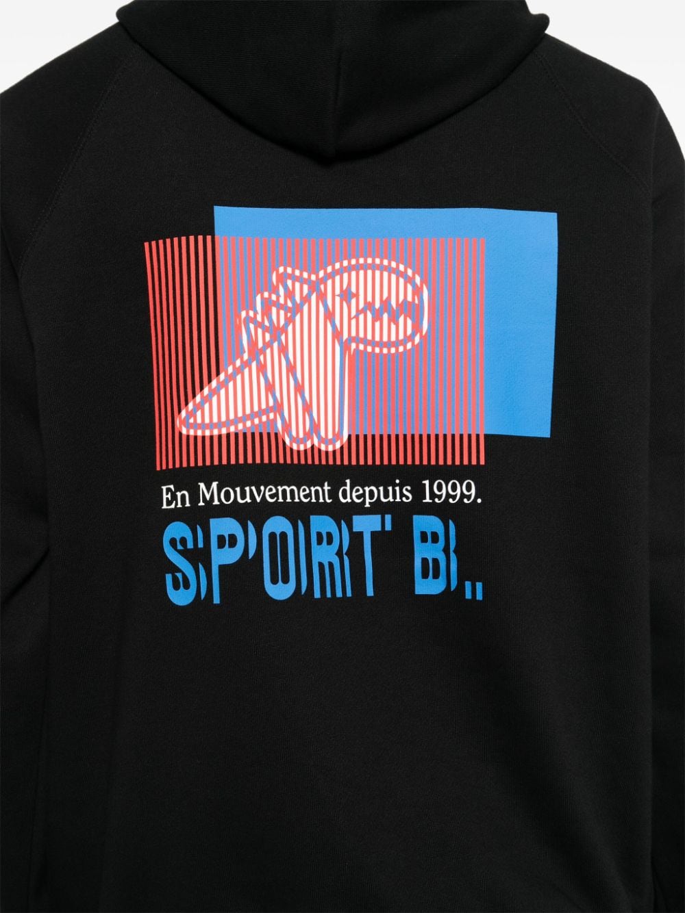 Shop Sport B. By Agnès B. Graphic Print Hoodie In Black