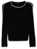 agnès b. ruffled trim jumper - Black