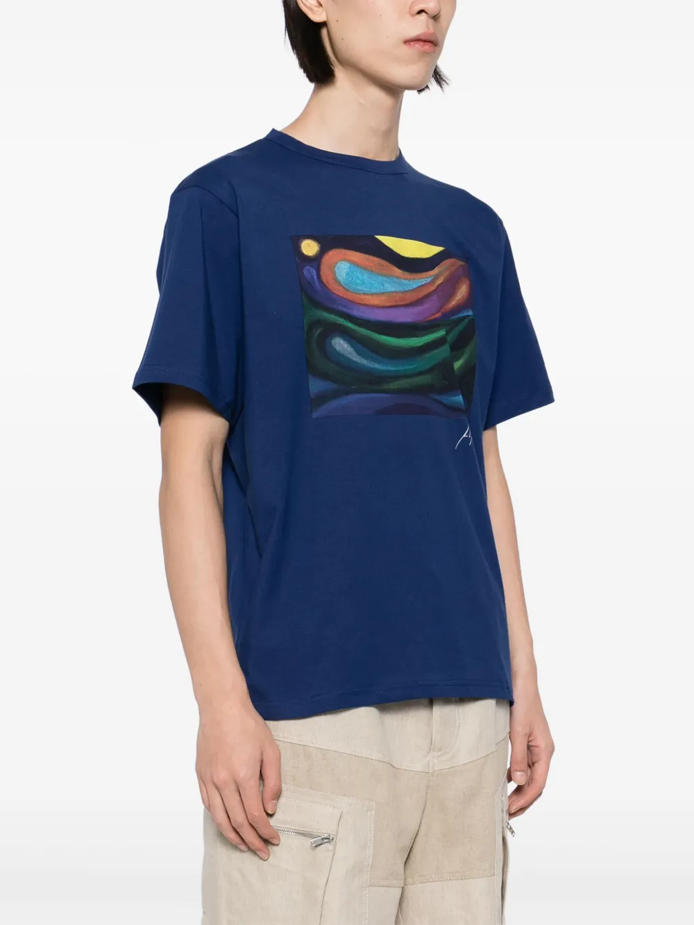 Agnès B. Graphic-print T-shirt In Blue