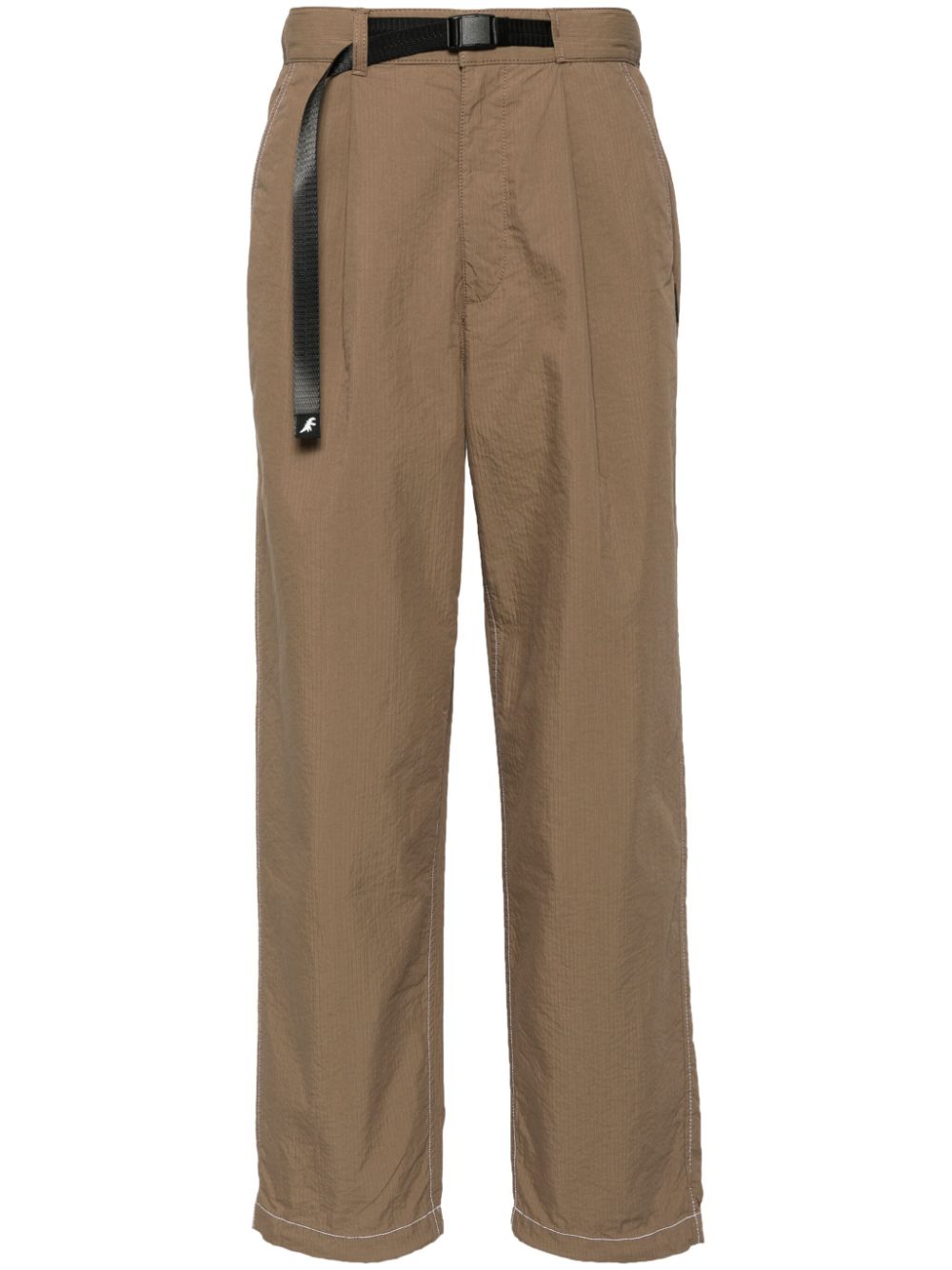 high-rise straight-leg trousers