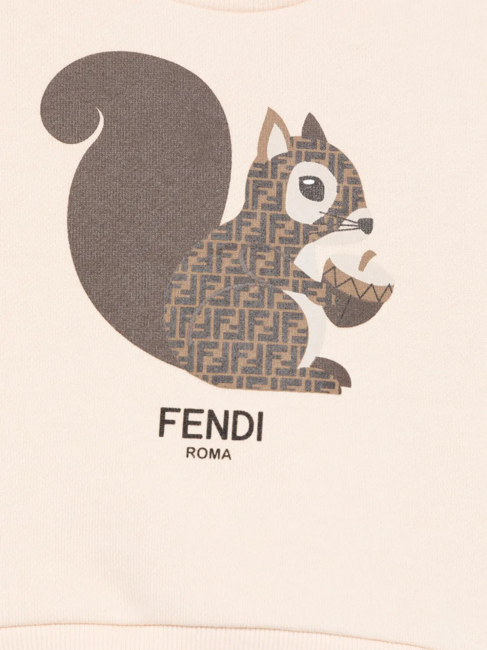 Fendi Kids Sweater met print Beige