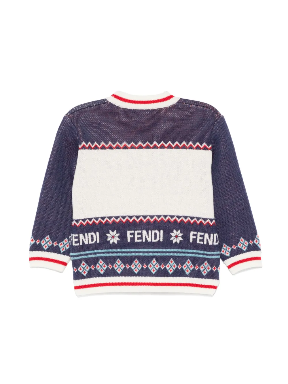Fendi Kids Intarsia vest Blauw