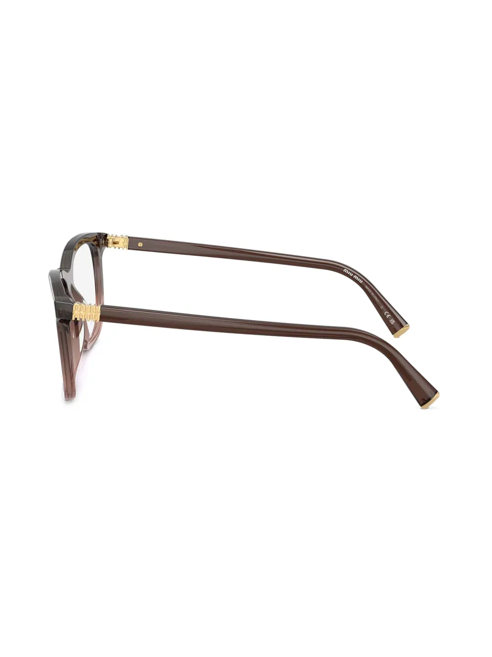 Miu Miu Pantos-frame Glasses In Brown