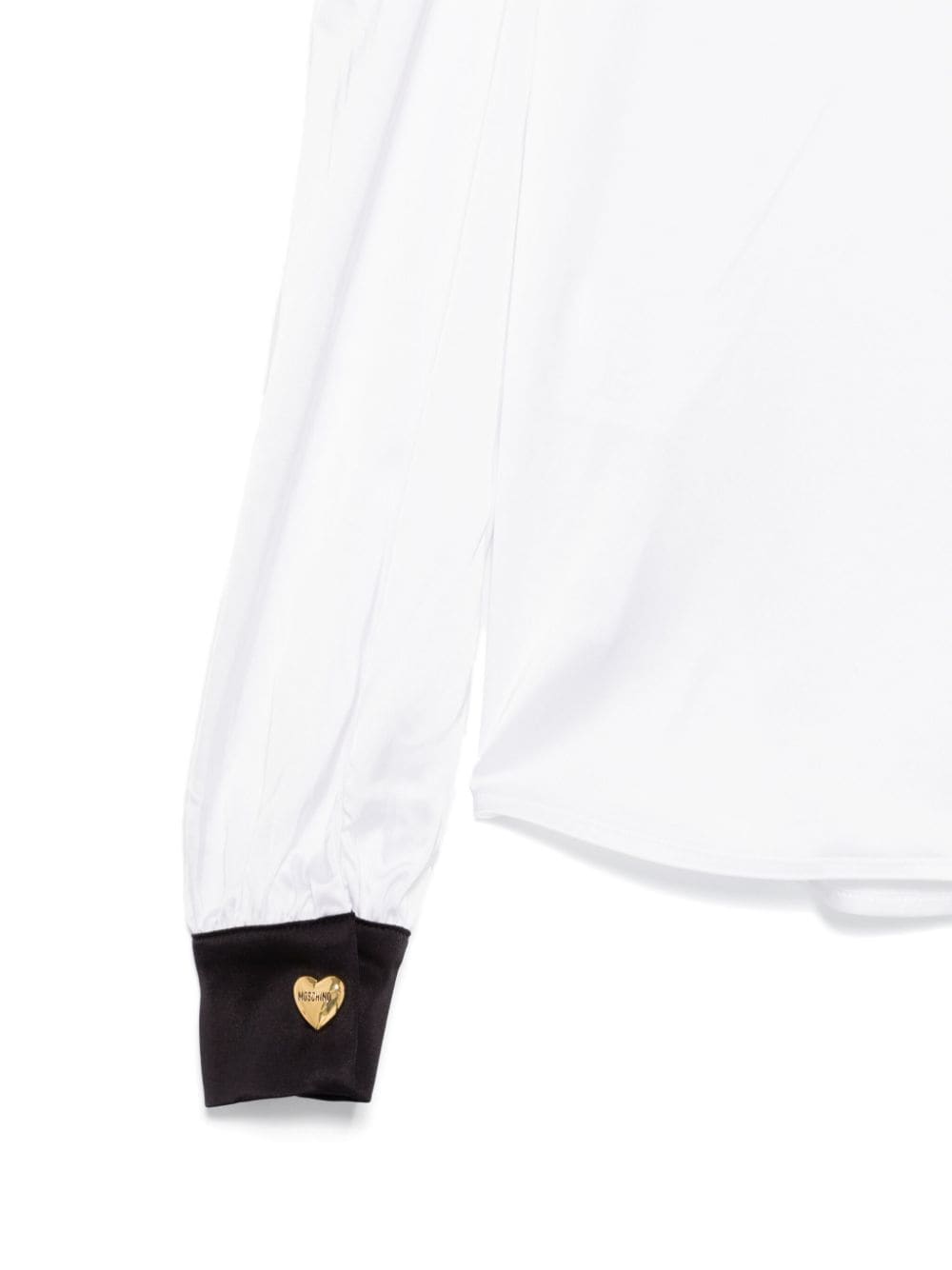 Shop Moschino Contrasting-trim Shirt In White