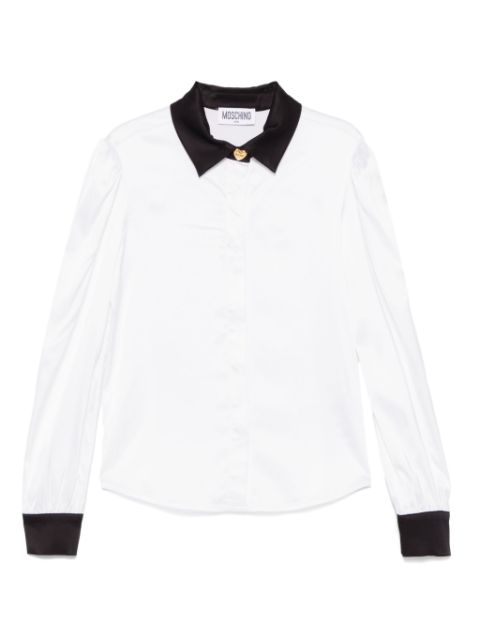 Moschino Kids Camisa com acabamento contrastante