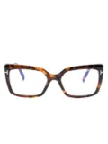 TOM FORD Eyewear FT5991B rectangle-frame glasses - Brown