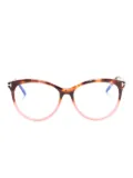 TOM FORD Eyewear cat-eye frame glasses - Brown
