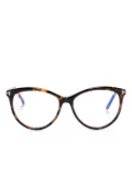 TOM FORD Eyewear FT5990B round-frame glasses - Brown