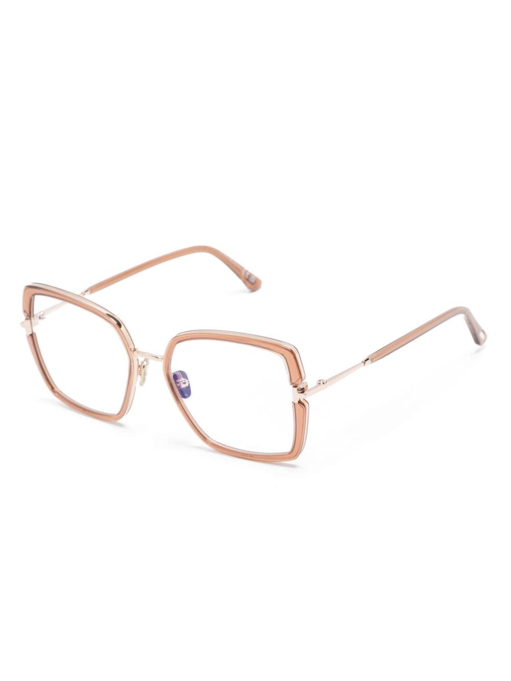 TOM FORD Eyewear FT5985B square-frame glasses - Beige