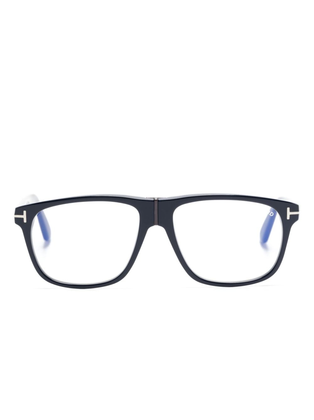 Shop Tom Ford Pilot-frame Glasses In Blau