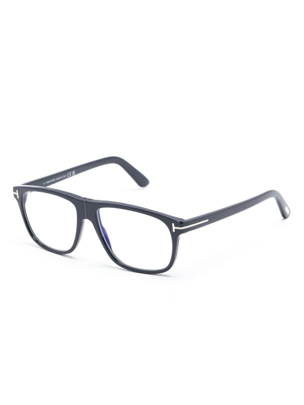 Shop Tom Ford Pilot-frame Glasses In Blau