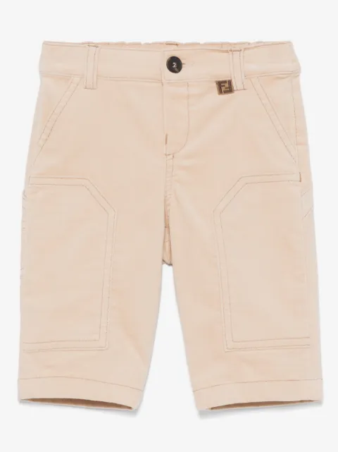 Fendi Kids pantalones con logo bordado