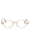 TOM FORD Eyewear FT5975B round-frame glasses - Brown