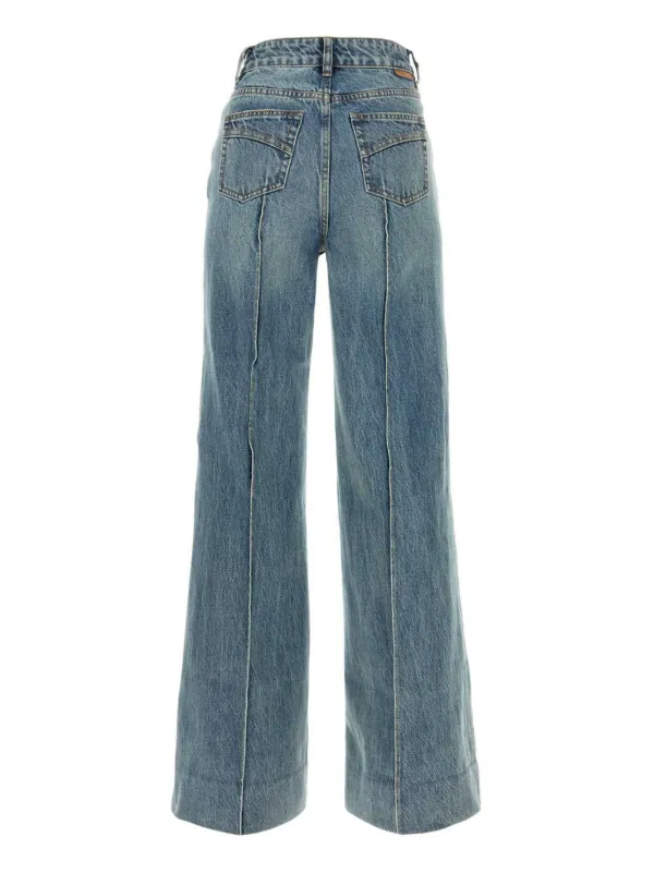 ZIMMERMANN Illustration wide-leg Jeans | Blue | FARFETCH