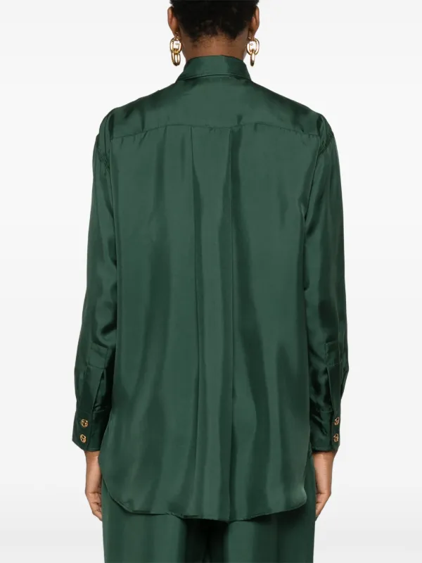 Tシャツ・カットソー ZIMMERMANN Women Tunic Tops 1788TRS255GRWCFL GREEN ZIMMERMANN Pavilion Shirt | Green | FARFETCH