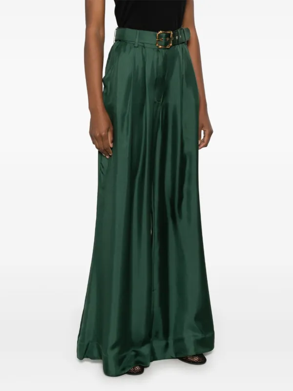 ZIMMERMANN Pavilion wide-leg Trousers | Green | FARFETCH