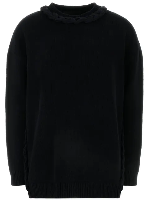 Valentino Garavani braid-detail wool jumper