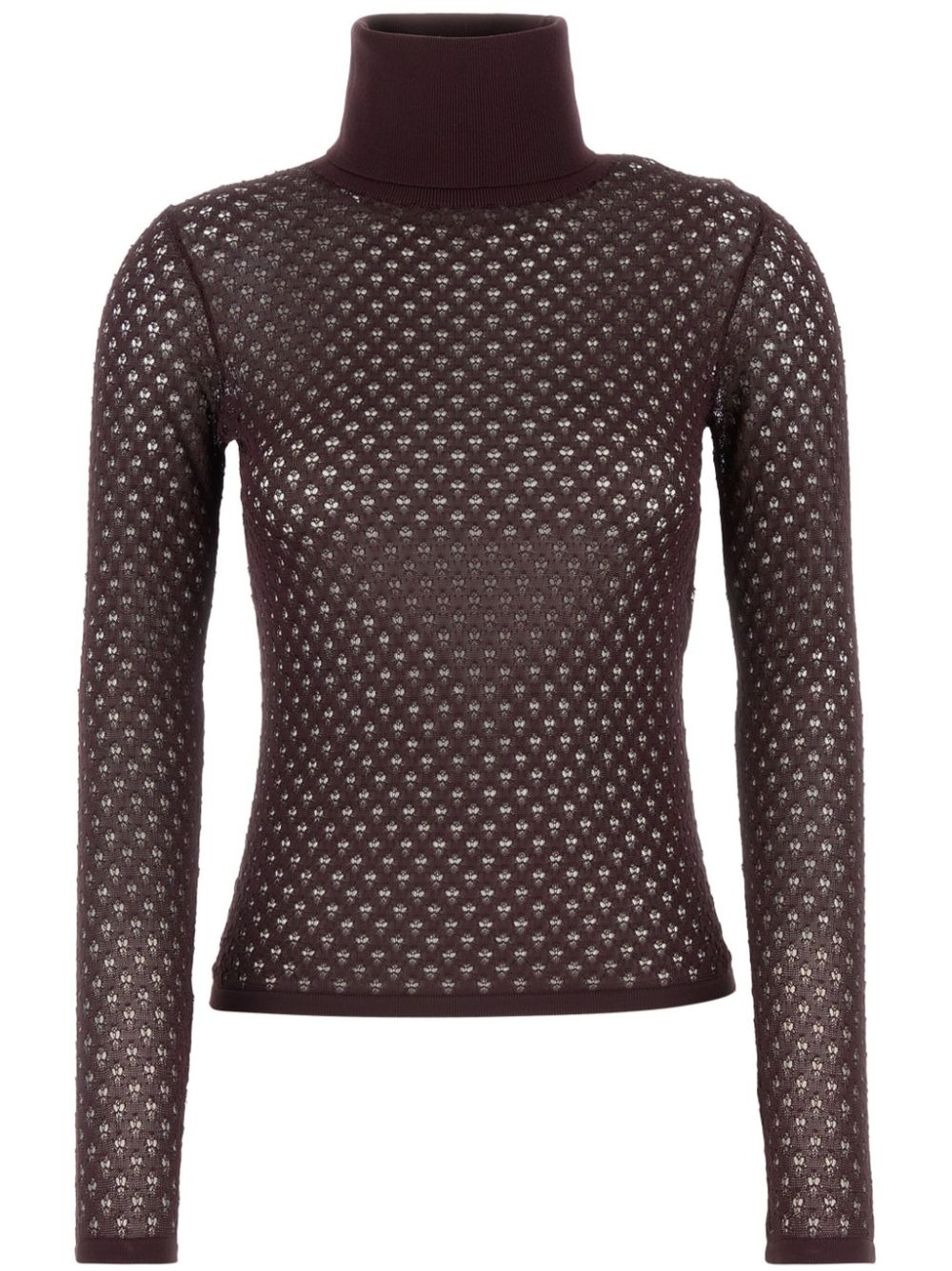 Chloé turtleneck lace-knit sweater