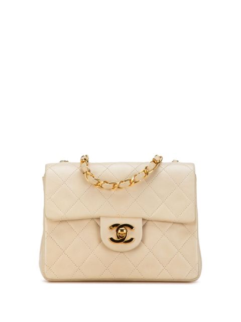 CHANEL 1996-1997 Mini Square Classic Lambskin Single Flap crossbody bag Women