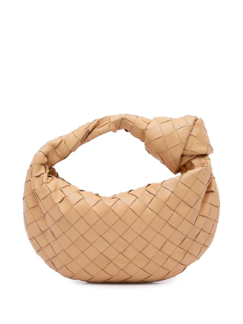 Bottega Veneta Pre-Owned 2012-2023 Mini Intrecciato Jodie kleine handtas - Bruin