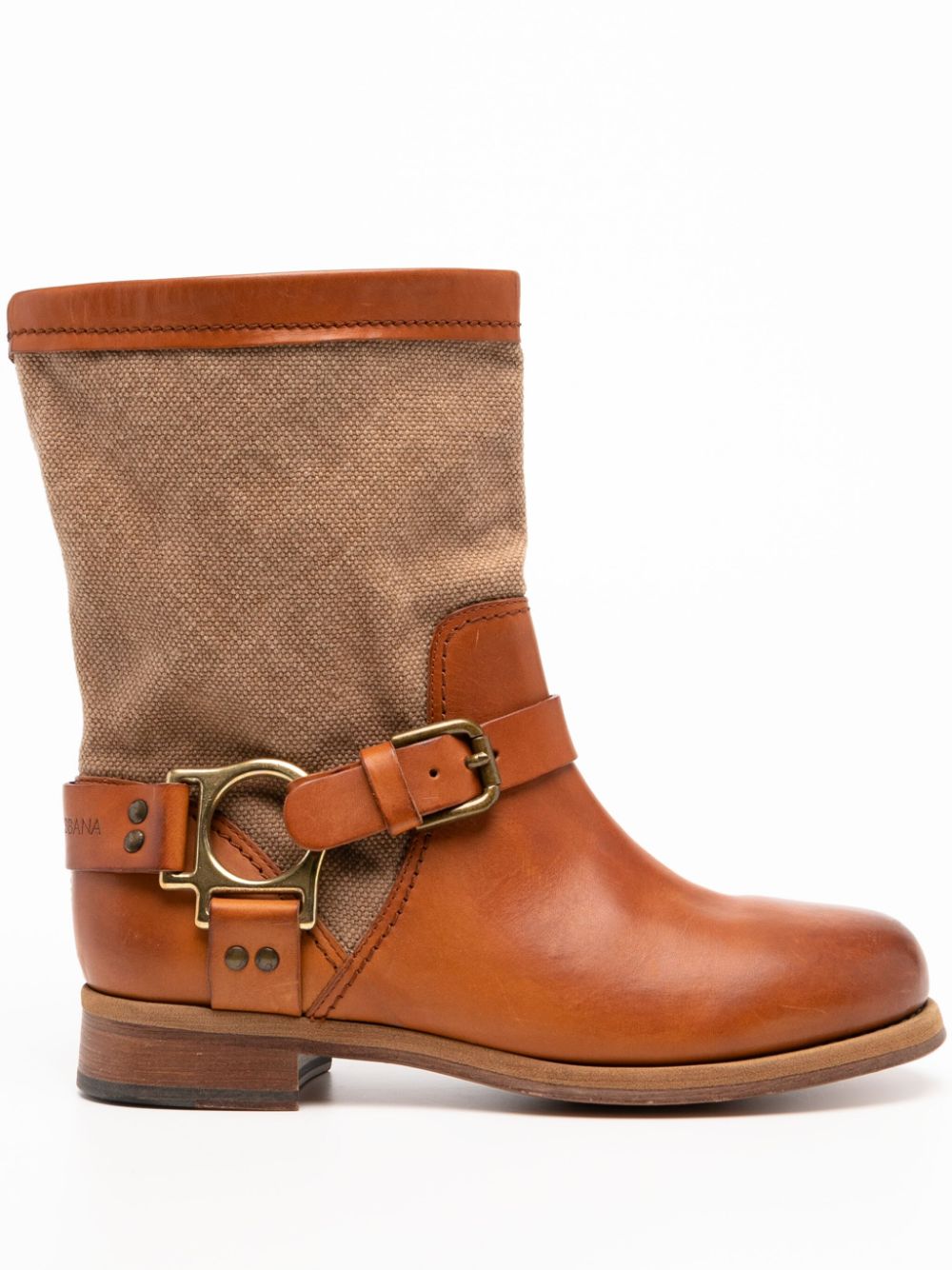 Dolce & Gabbana panelled boots Neutrals