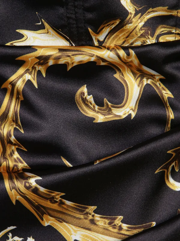 超レアVERSACE JEANS COUTURE 2000s プリーツミニドレス Versace Jeans Couture Chromo Couture Mini Dress | Black | FARFETCH