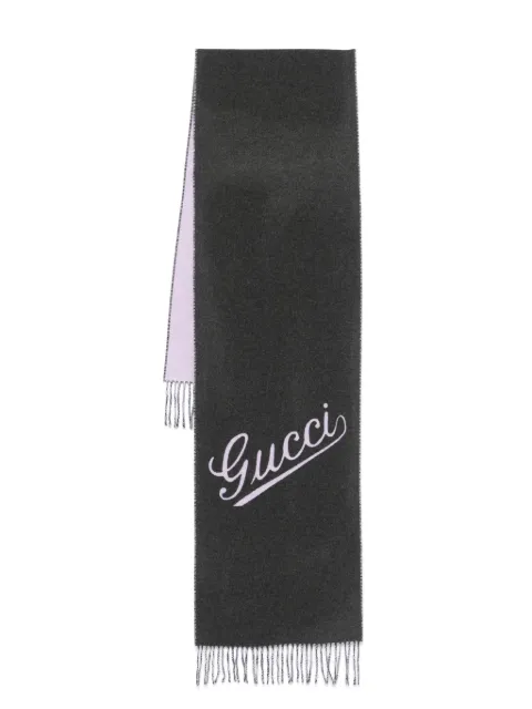Gucci logo-intarsia scarf