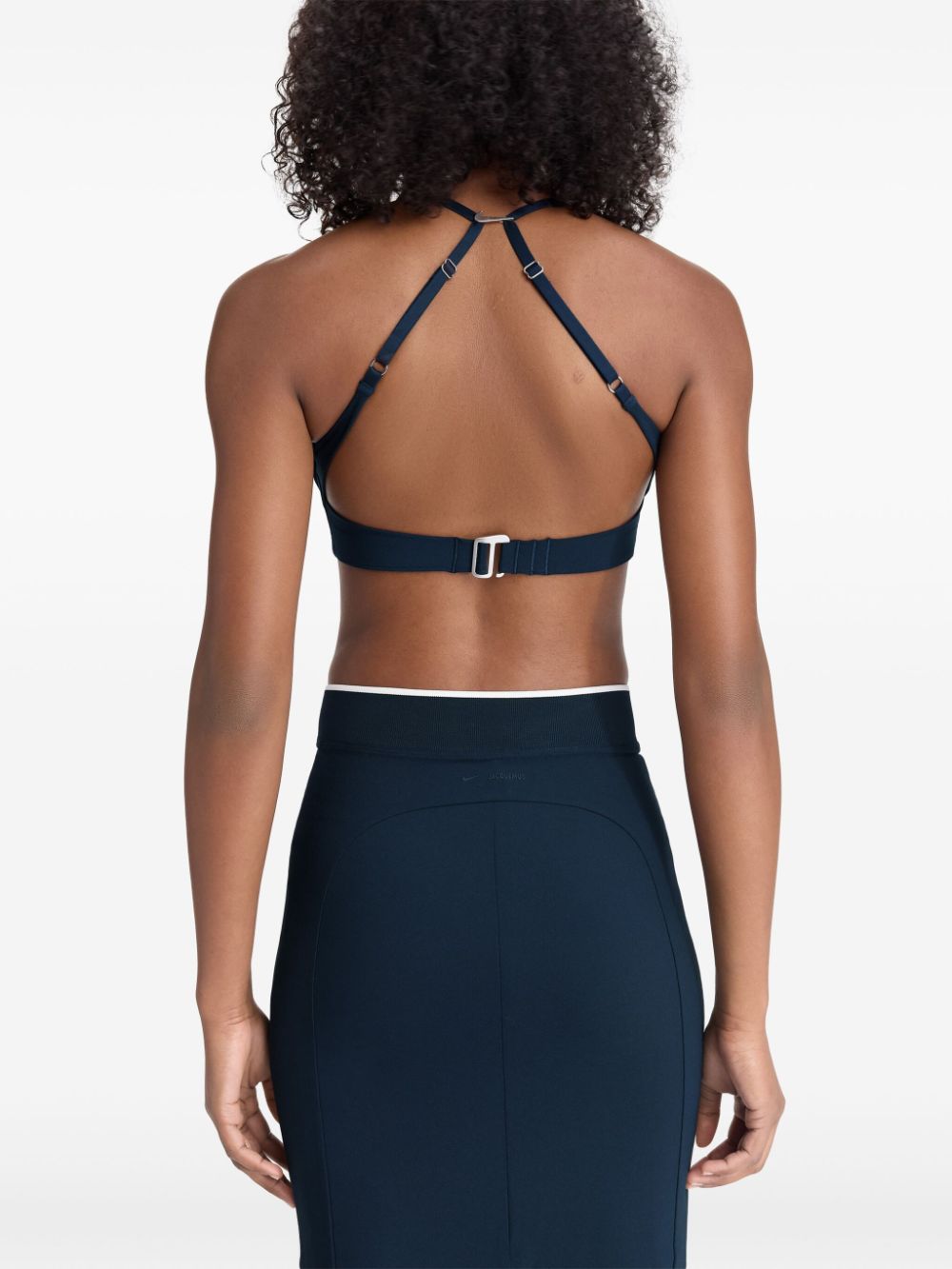 Shop Jacquemus X Nike Sports Bra In Blue