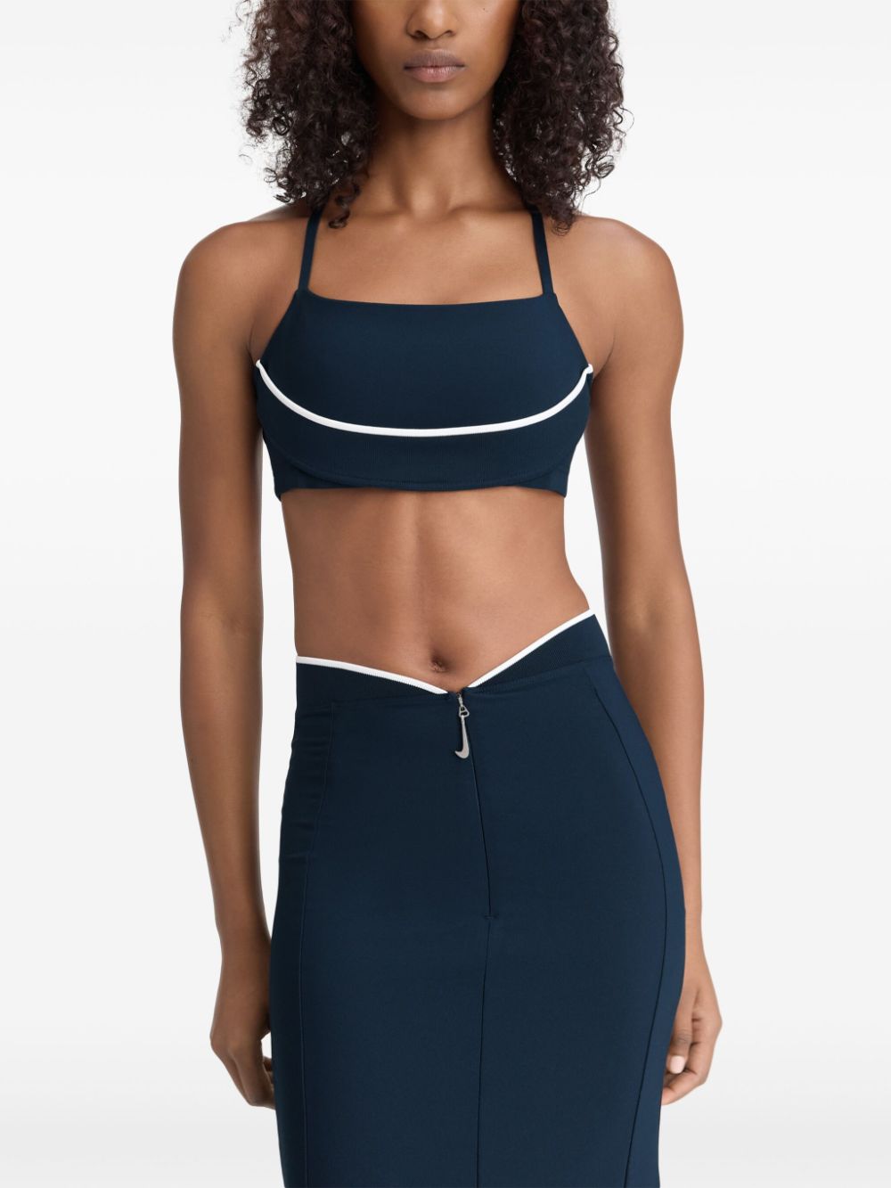 Shop Jacquemus X Nike Sports Bra In Blue