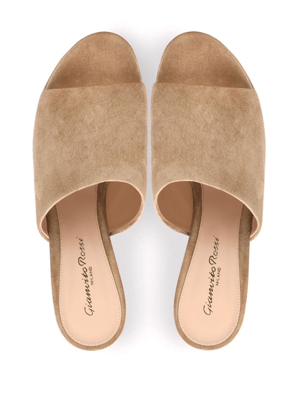 Shop Gianvito Rossi 125mm Holly Platform Mules In Neutrals