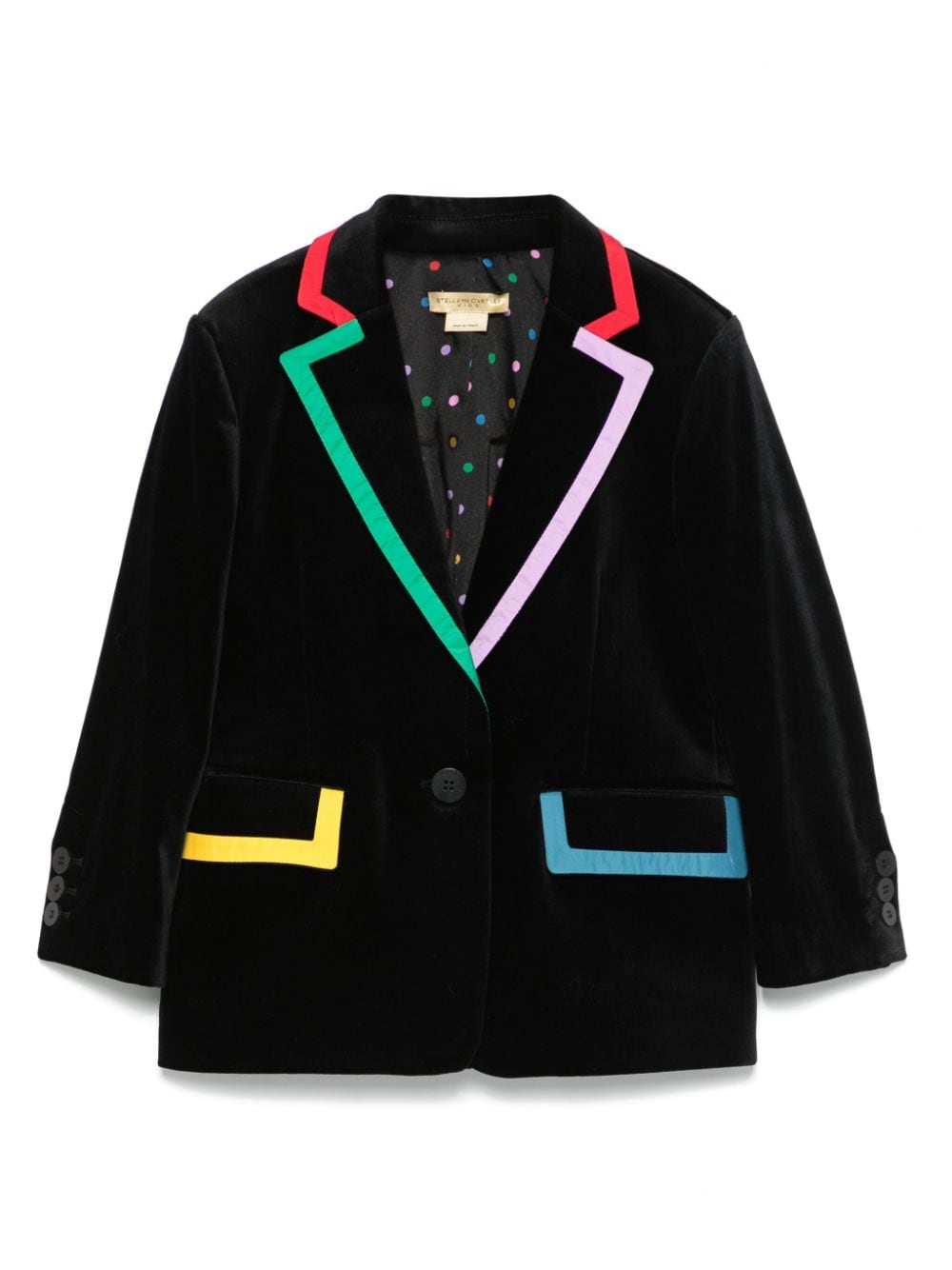 Stella McCartney Kids contrast-trim blazer - Nero