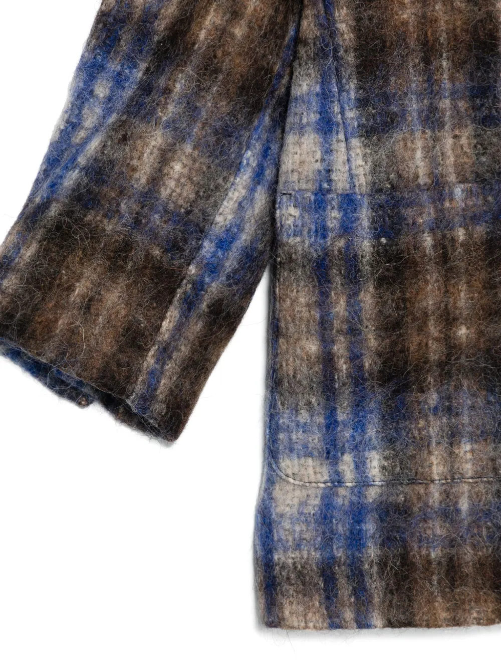 Douuod Check-pattern Jacket In Blue