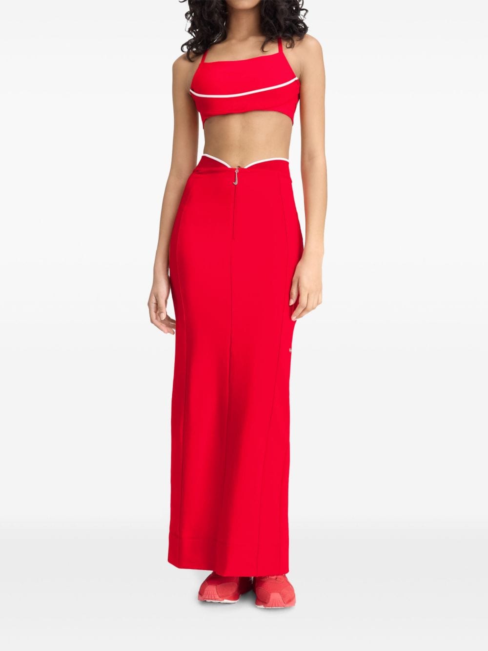 Jacquemus x Nike maxi skirt - Rood