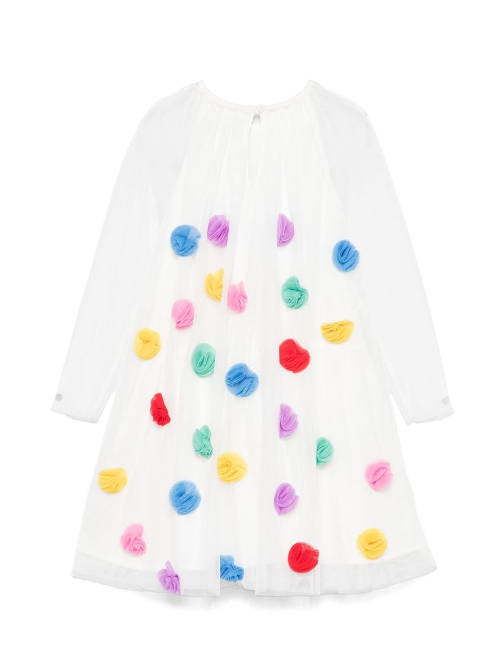 Stella McCartney Kids floral-appliqué dress - Wit