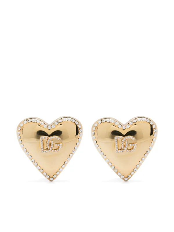 Dolce gabbana heart earrings discount