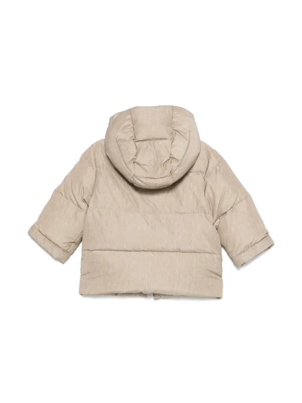 Fay Kids Hooded Jacket Neutrals FARFETCH PH