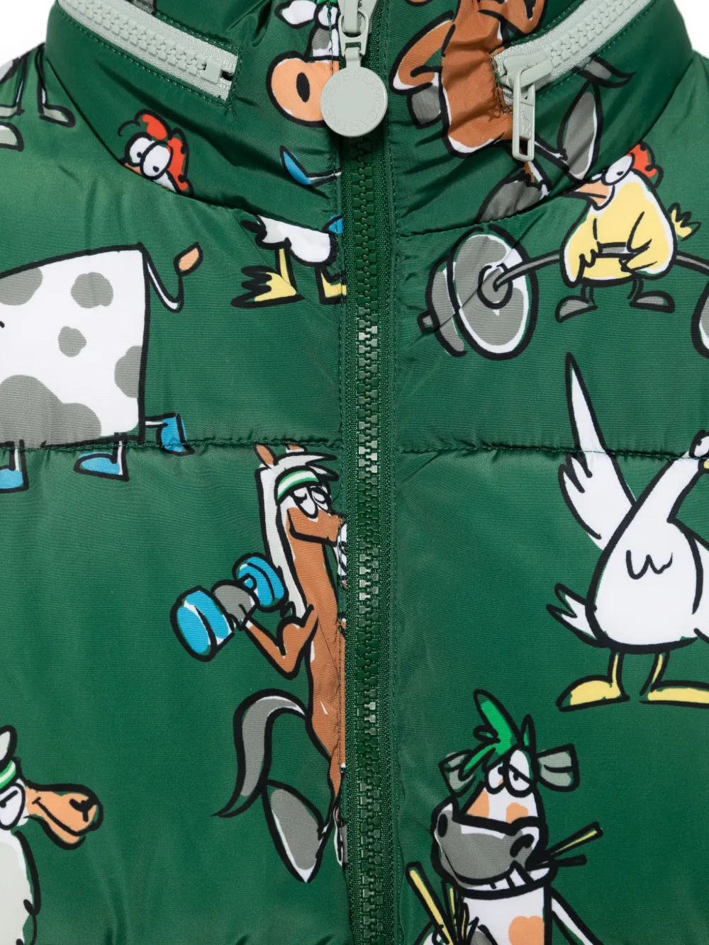 Shop Stella Mccartney Illustration-print Jacket In Green