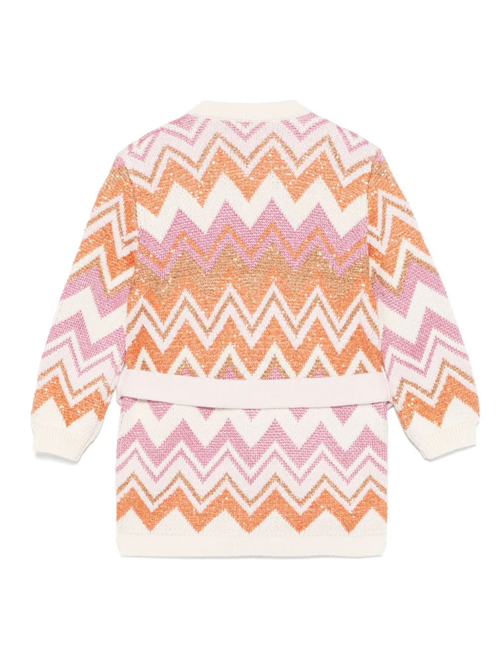 Missoni Kids zigzag-woven cardigan - Wit