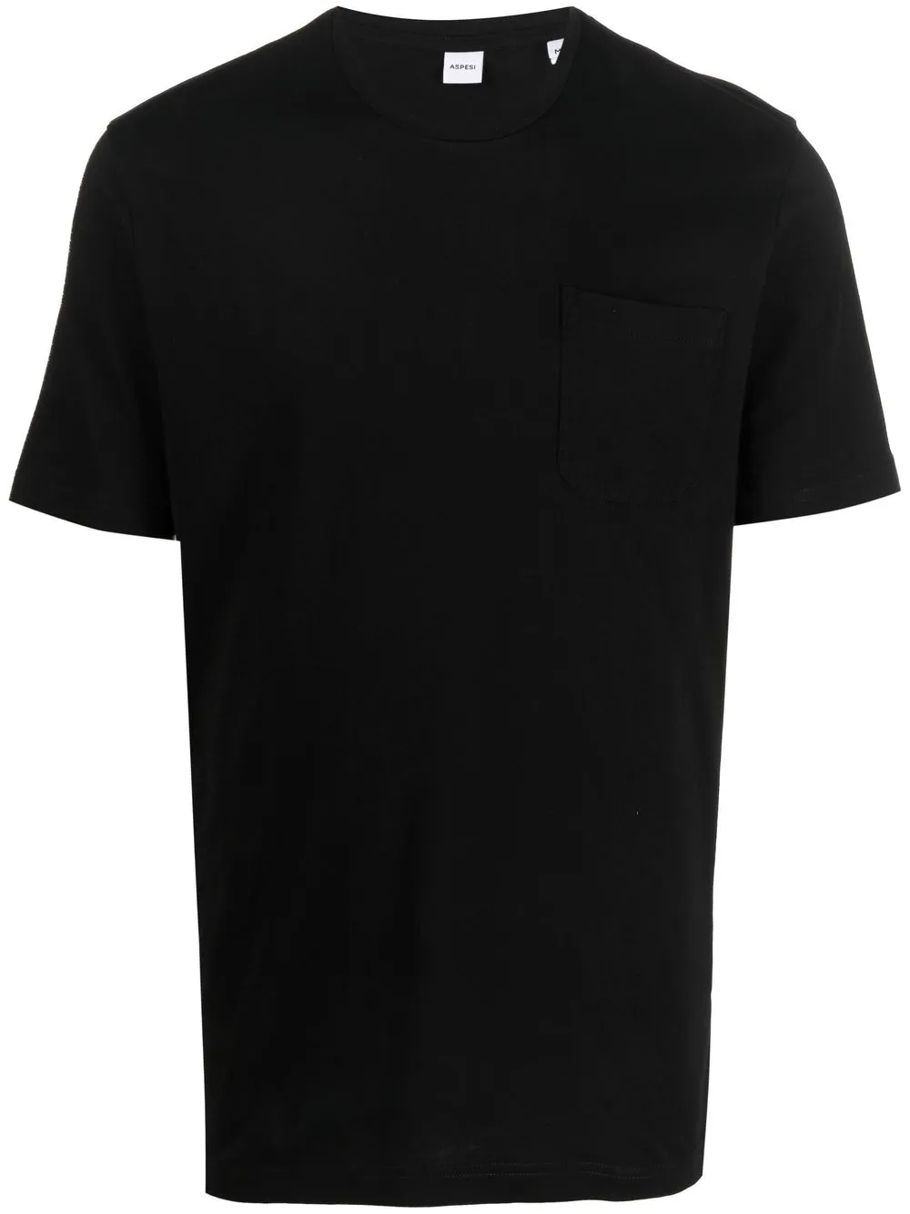 ASPESI Katoenen T-shirt met korte mouwen Zwart