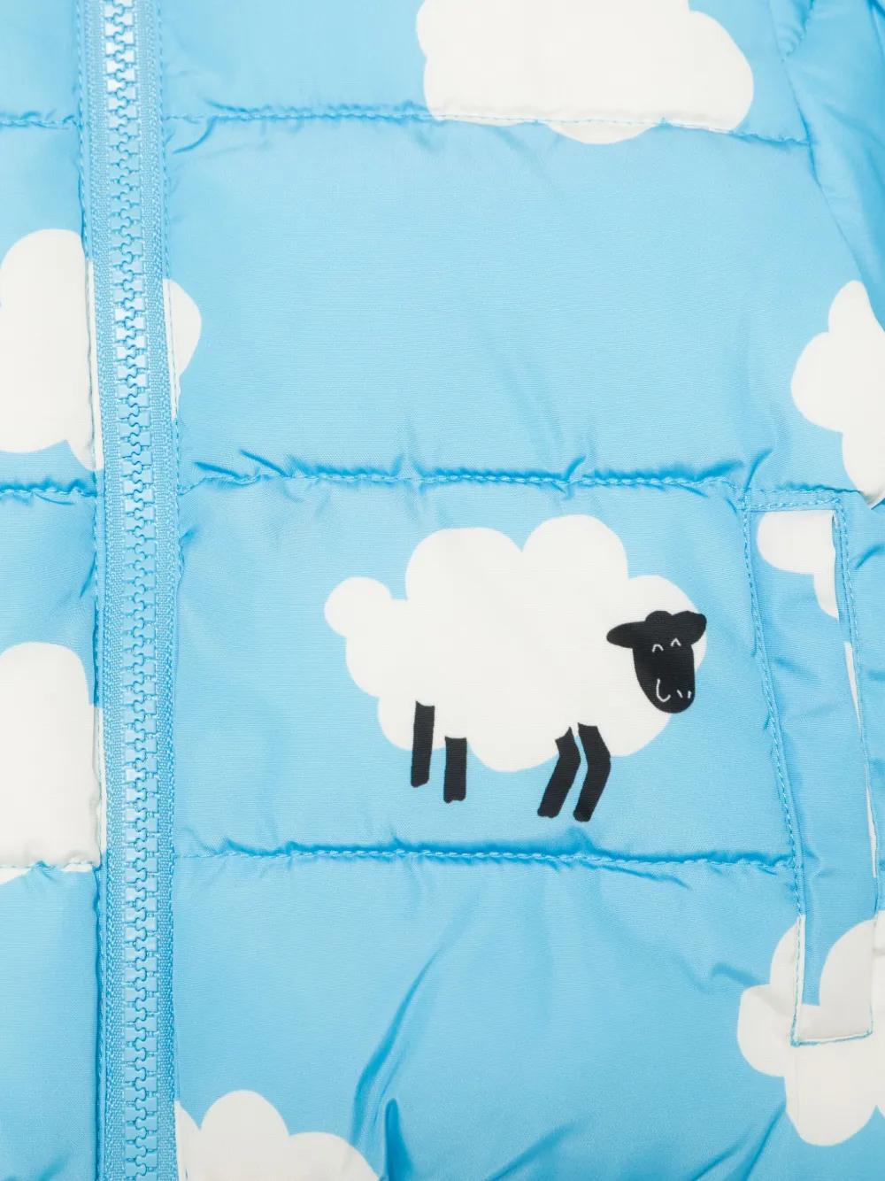 Stella McCartney Kids Donsjack met schapenpatroon Blauw