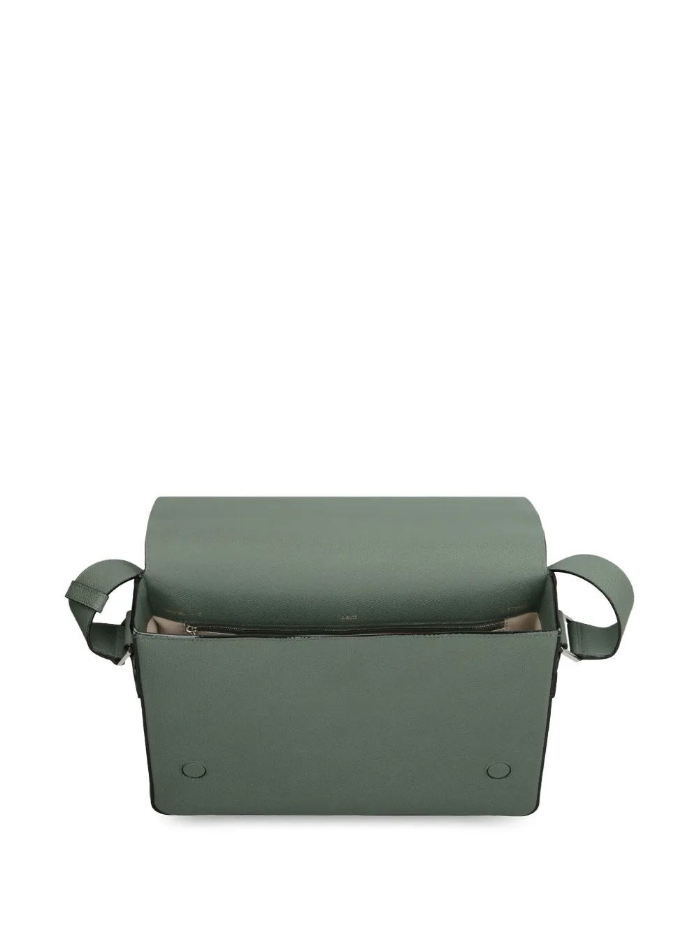 Shop Valextra V-line Messenger Bag In Green