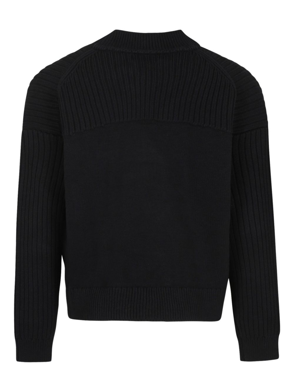 Calvin Klein Kids intarsia-knit logo jumper - Black