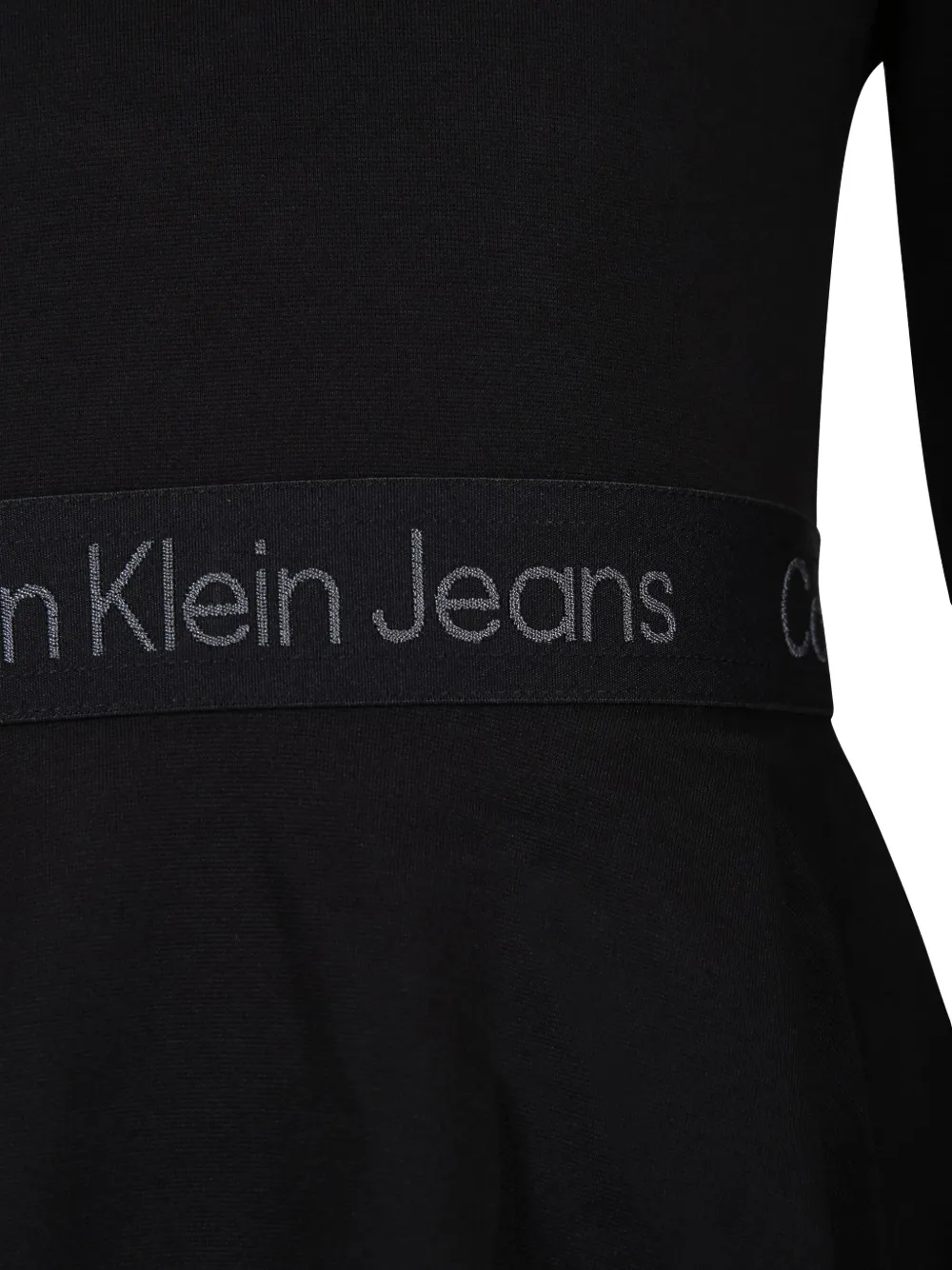 Calvin Klein Kids Jurk met logo tailleband Zwart