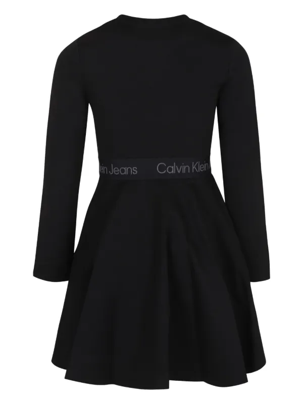 Calvin Klein Kids logo-waistband Dress | Black | FARFETCH