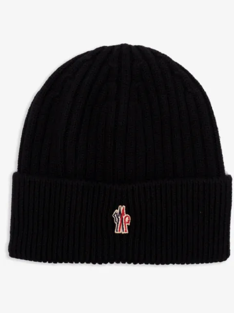 Moncler Grenoble gorro tejido con parche del logo