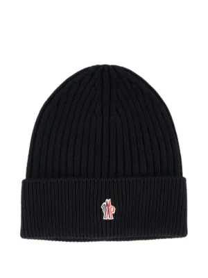 Moncler Grenoble リブビーニー | ブラック | FARFETCH JP