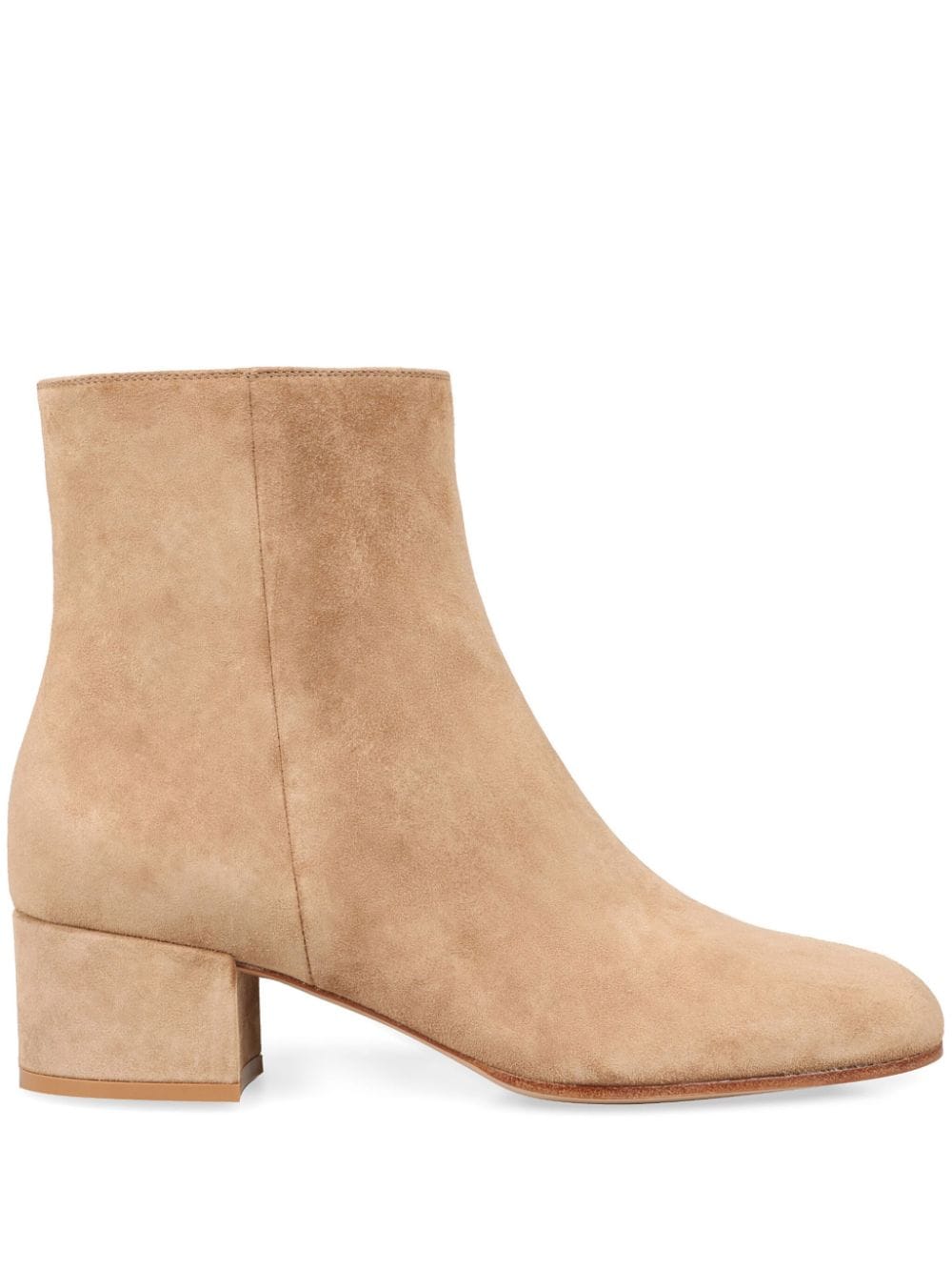 Shop Gianvito Rossi 45mm Joelle Boots In Neutrals